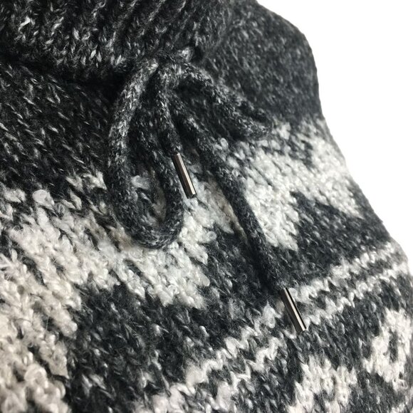 Forever 21 Womens Cropped Sweater Size Medium Gray Turtleneck with Drawstring - Picture 5 of 13